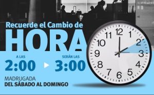 Cambio de hora oficial